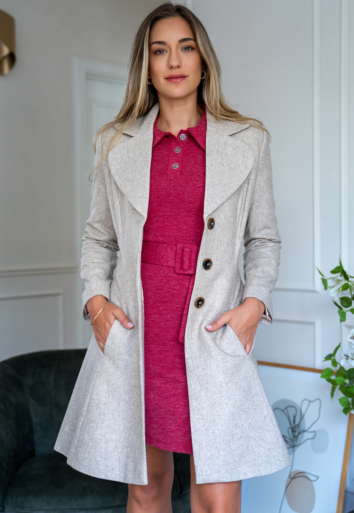 Abrigo Lexie beige