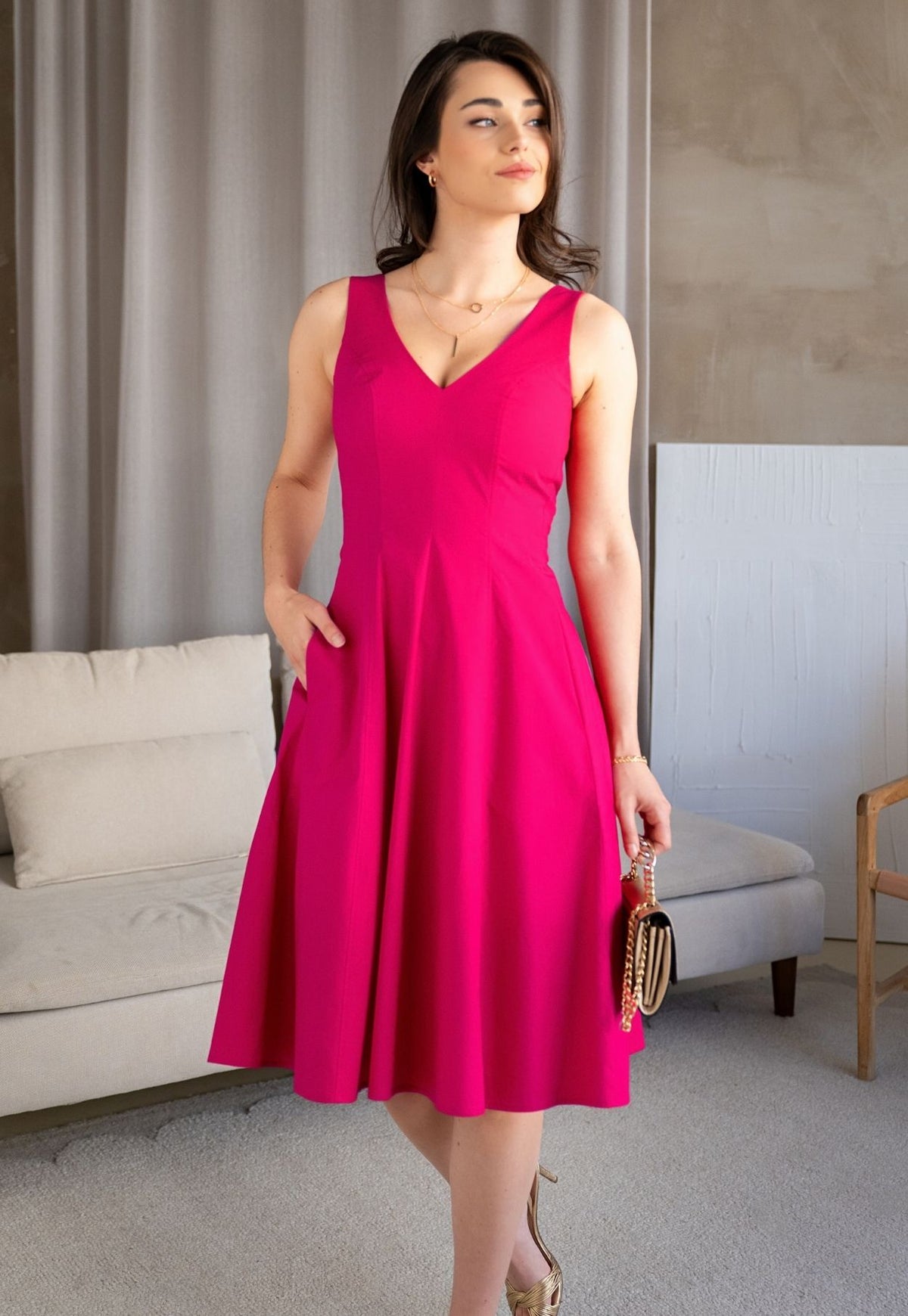 Vestido Connie fucsia