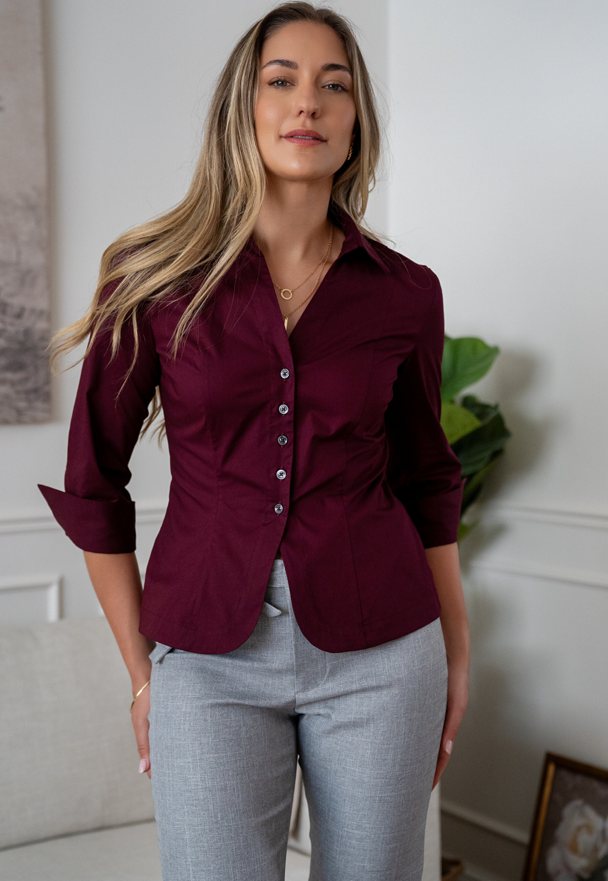 Blusa Agatha vino