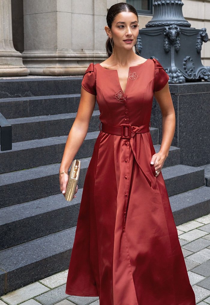 Vestido Felipa Ocre