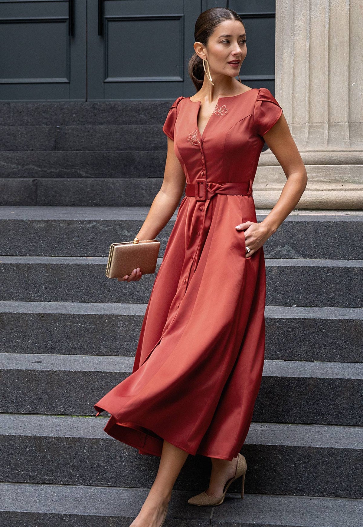 Vestido Felipa Ocre