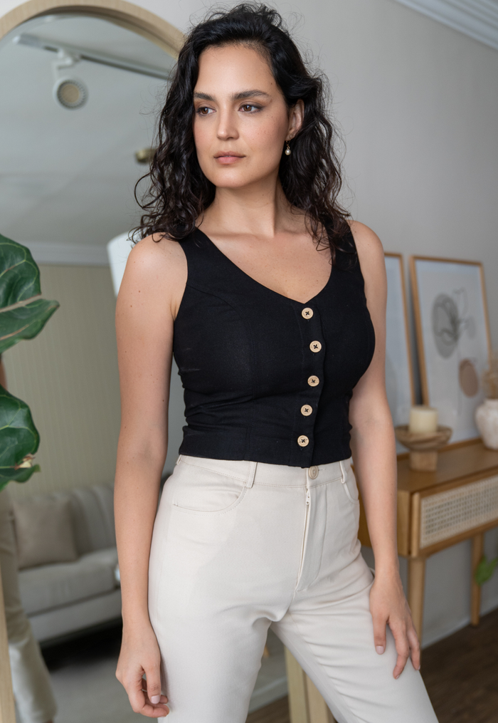 Blusa Maria Josefa negro