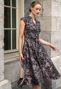 Vestido Lilas Negro Rosa