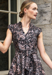 Vestido Lilas Negro Rosa