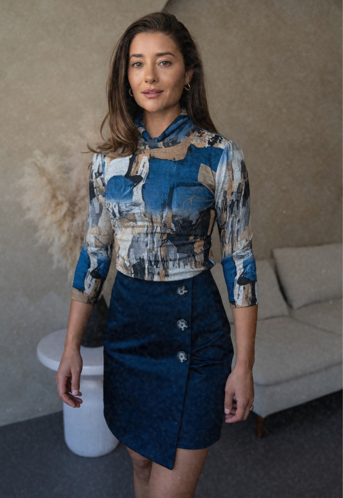 Falda Noelia Azul