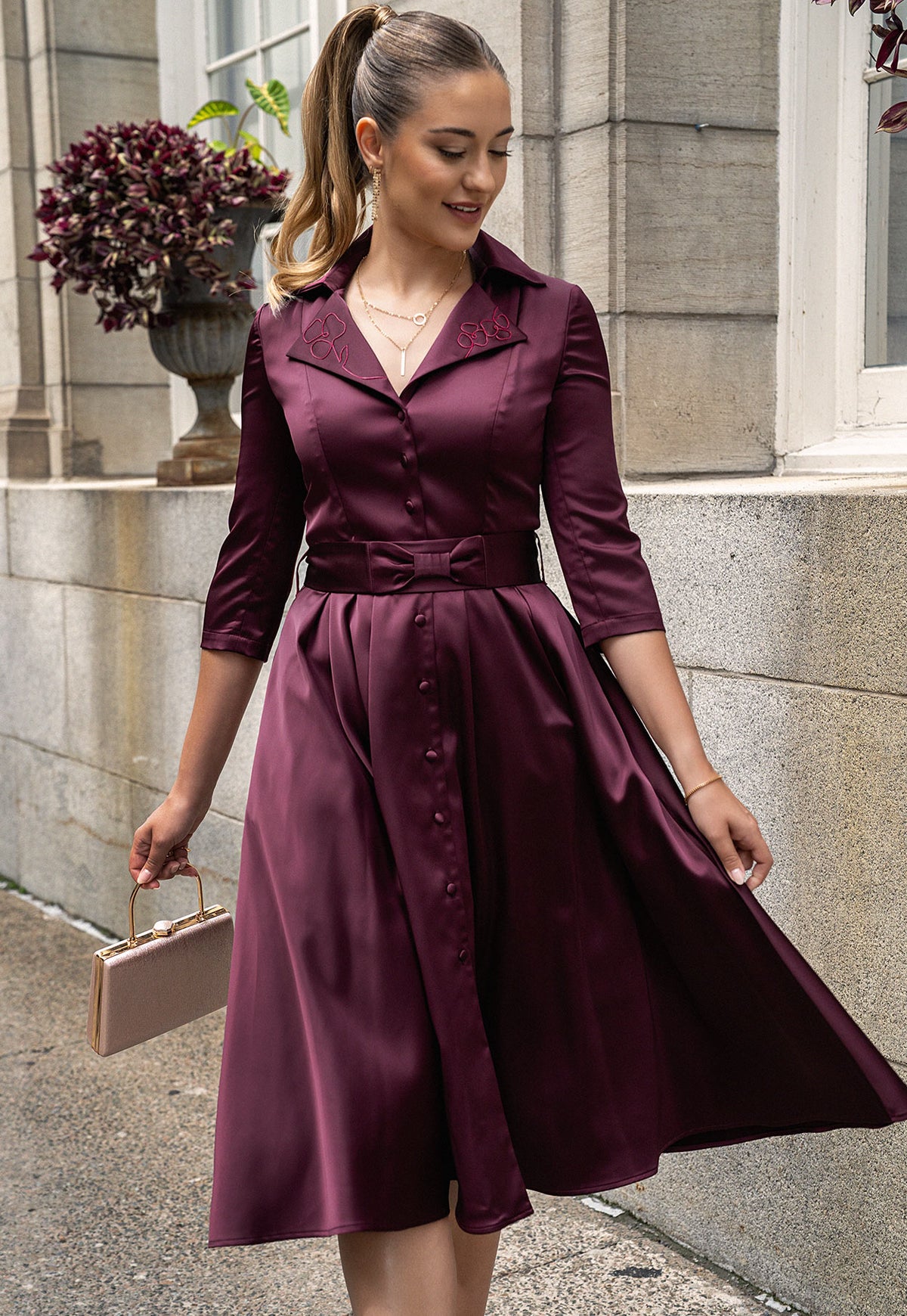 Vestido Samara Guinda