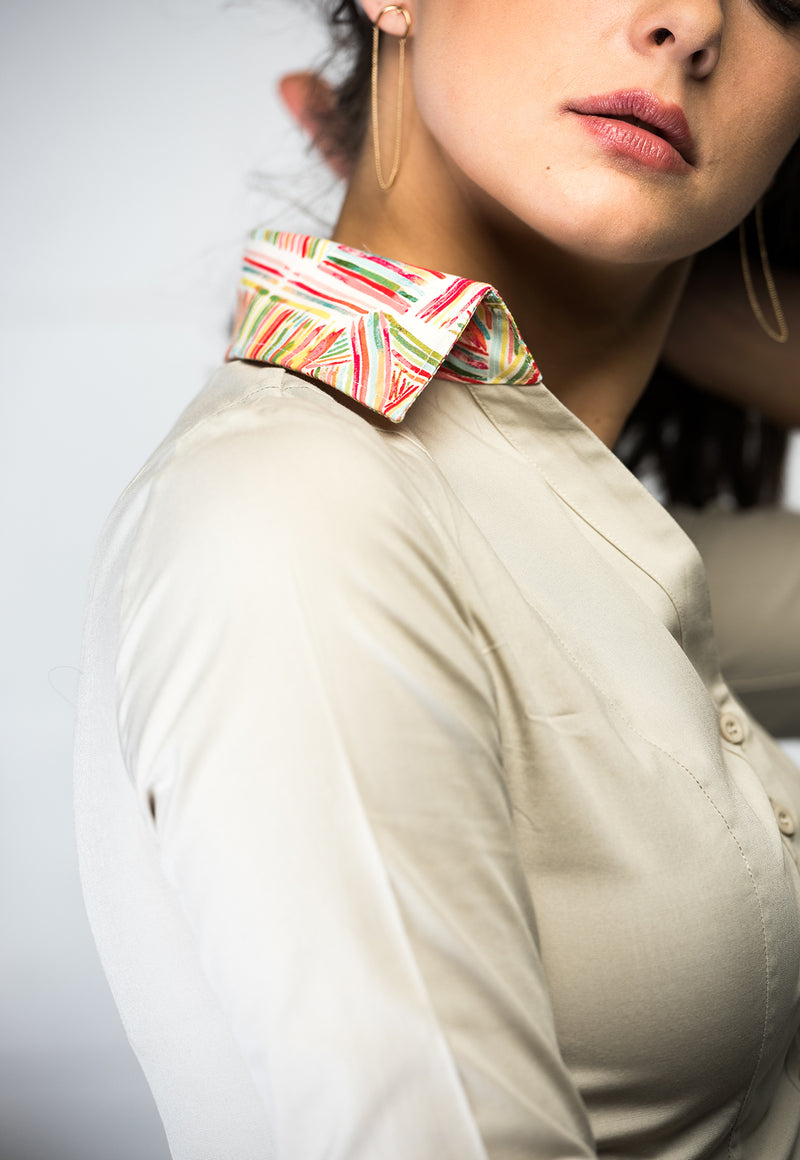 Camisa Manga 3/4 Emma Beige 4 (10214915597)
