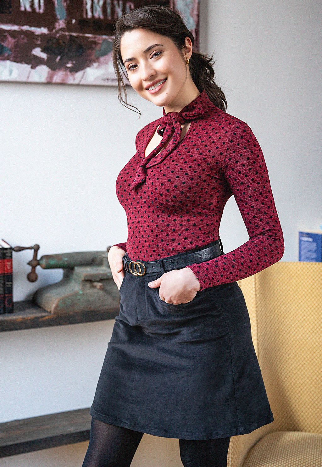 Falda Tiffany Negra (4722229379157)